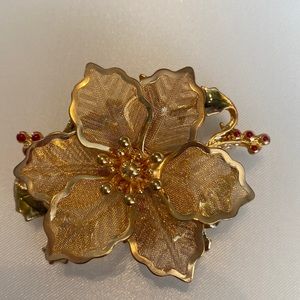 Vintage Kenneth Cole Poinsettia brooch